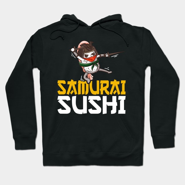 Samurai Sushi - Funny Sushi Chef Cook Gift Hoodie by Shirtbubble
